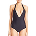 Mikoh Swimwear One-Piece Topanga Macrame Halter Swimsuit